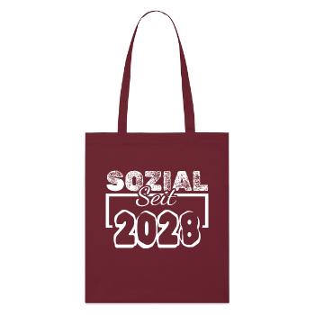 2028 - Stanley/Stella Bio-Stoffbeutel - Burgunderrot - Vorne