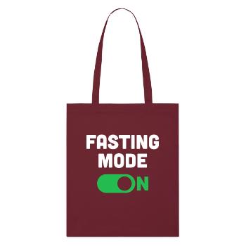 Fasting Mode On - Stanley/Stella Organic Tote Bag - burgundy - Front