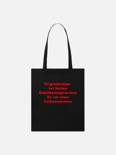 veganer Spruch - Stanley/Stella Bio-Stoffbeutel - Schwarz