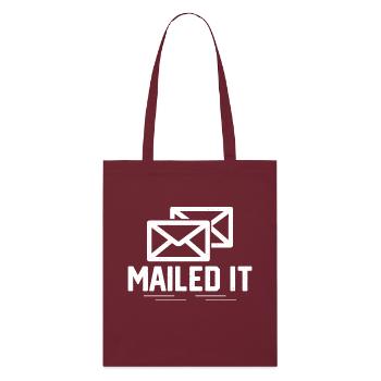Mailed It Mailman Postal Worker - Stanley/Stella Bio-Stoffbeutel - Burgunderrot - Vorne