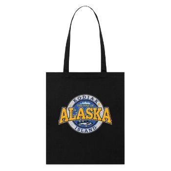 Alaska Kodiak Island (oldstyle) - Stanley/Stella Bio-Stoffbeutel - Schwarz - Vorne