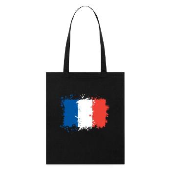 Drapeau de la France - Tote bag bio Stanley/Stella - noir - Devant