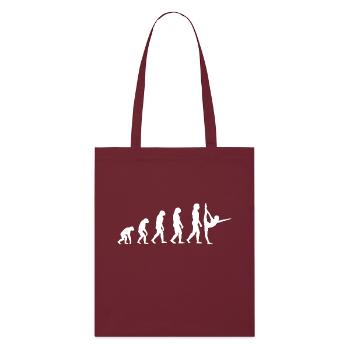 Ballett Evolution Tanzen Silhouette Shirt - Stanley/Stella Bio-Stoffbeutel - Burgunderrot - Vorne
