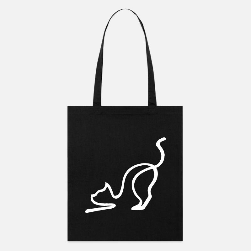 Esquisse du chat blanc - Tote bag bio Stanley/Stella - noir