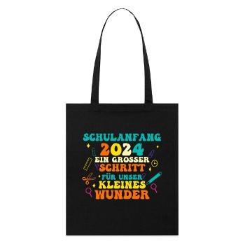 Eltern Schulkind Grundschule Erste Klasse Einschul - Stanley/Stella Bio-Stoffbeutel - Schwarz - Vorne