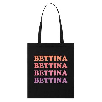 Name Bettina - Stanley/Stella Bio-Stoffbeutel - Schwarz - Vorne
