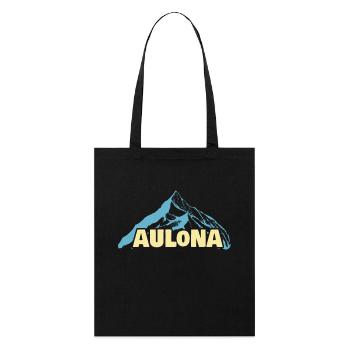 Nom de femme Aulona - Tote bag bio Stanley/Stella - noir - Devant