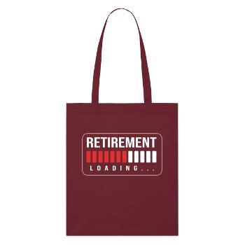 Ruhestand Rentnerin Rente Rentner - Stanley/Stella Bio-Stoffbeutel - Burgunderrot - Vorne