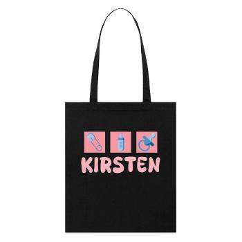 Pacifier Kirsten - Stanley/Stella Organic Tote Bag - black - Front