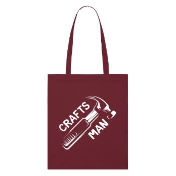 Artisan avec marteau pour les artisans et les bricoleurs - Tote bag bio Stanley/Stella - bordeaux - Devant