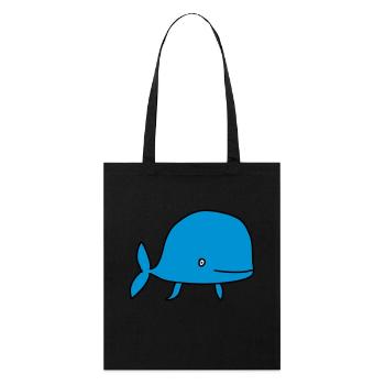 Whale / Wal / Baleine /Baby / Bébé / Birth [S] - Stanley/Stella Organic Tote Bag - black - Front
