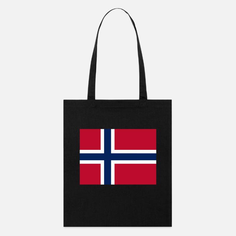 Flagge Norwegens - Stanley/Stella Bio-Stoffbeutel - Schwarz