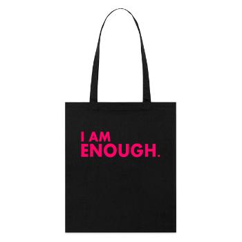 I am enough - Stanley/Stella Bio-Stoffbeutel - Schwarz - Vorne