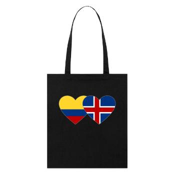 Colombie Islande Drapeau Coeur - Tote bag bio Stanley/Stella - noir - Devant