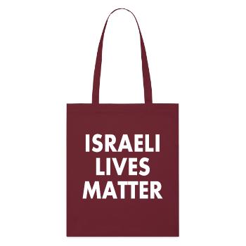 Israeli lives matter - Tote bag bio Stanley/Stella - bordeaux - Devant