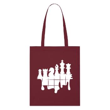 Schach Graffiti Schachspiel Figuren Knight Logo - Stanley/Stella Bio-Stoffbeutel - Burgunderrot - Vorne