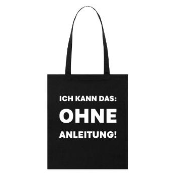 I can do this without guidance - Stanley/Stella Organic Tote Bag - black - Front
