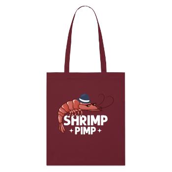 Shrimp Pimp Shrimp Lover Seafood - Stanley/Stella Bio-Stoffbeutel - Burgunderrot - Vorne