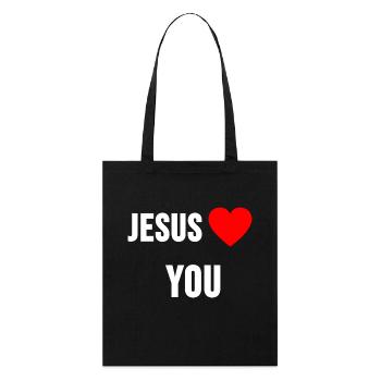 Jésus t’aime - Tote bag bio Stanley/Stella - noir - Devant