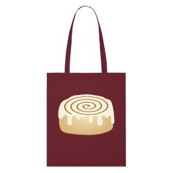 cinnamon roll - Stanley/Stella Organic Tote Bag - burgundy - Front