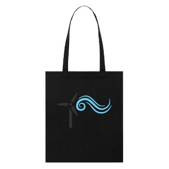 moulin à vent - Tote bag bio Stanley/Stella - noir - Devant