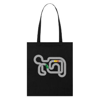 Voitures de course - slotcar - Tote bag bio Stanley/Stella - noir - Devant