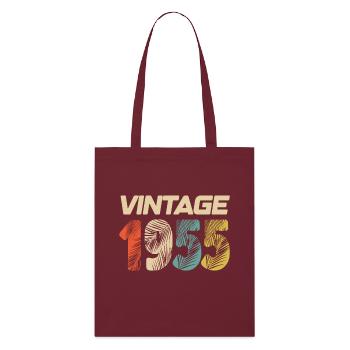 Vintage 1955 Retro - Best-seller - Tote bag bio Stanley/Stella - bordeaux - Devant