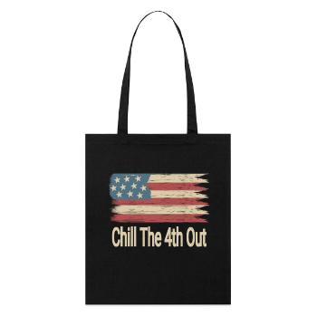 Chill The 4th Out - Tote bag bio Stanley/Stella - noir - Devant