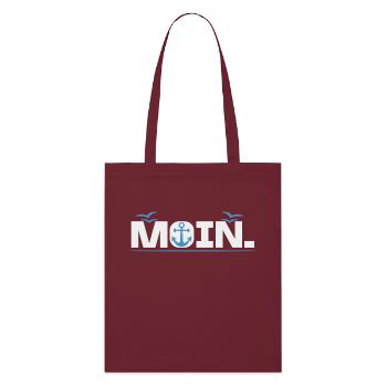 Hello. Welcome Hamburg Saying Hamburg am Hafen - Stanley/Stella Organic Tote Bag - burgundy - Front