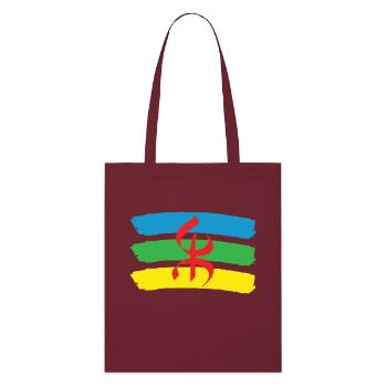 DRAPEAU AMAZIGH BERBERE YIFINAGH - Tote bag bio Stanley/Stella - bordeaux - Devant