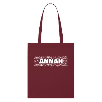 Annah comme prénom - Tote bag bio Stanley/Stella - bordeaux - Devant
