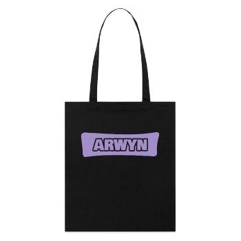 First name Arwyn - Stanley/Stella Organic Tote Bag - black - Front