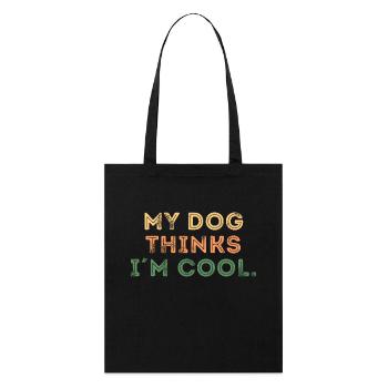 Geschenk Spruch Haustiere Hund Dog Dad Paws - Stanley/Stella Bio-Stoffbeutel - Schwarz - Vorne