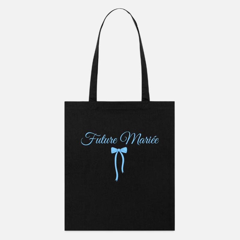 Future mariée noeud bleu - Tote bag bio Stanley/Stella - noir