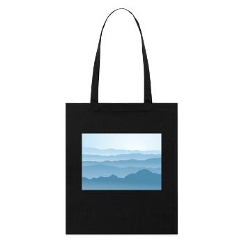 Mountains in blue - Stanley/Stella Organic Tote Bag - black - Front