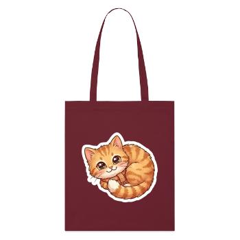 Écharpe douillette orange pour chat - Tote bag bio Stanley/Stella - bordeaux - Devant