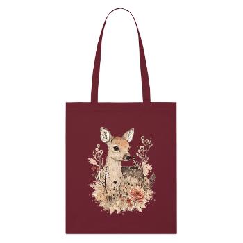 Fawn fawn - Stanley/Stella Organic Tote Bag - burgundy - Front