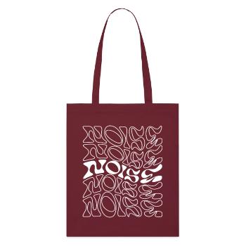 Noise music Abstract Fluid Line Pattern - Stanley/Stella Organic Tote Bag - burgundy - Front