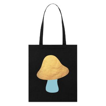 Champignon Or Forêt Symbole Lucky Champignon Porte-Chance Nature Biologique - Tote bag bio Stanley/Stella - noir - Devant