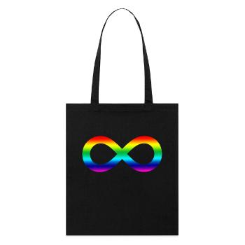 Infinity rainbow - Stanley/Stella Organic Tote Bag - black - Front