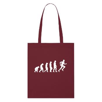Running evolution - Stanley/Stella Organic Tote Bag - burgundy - Front