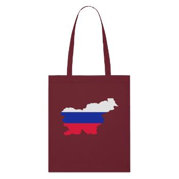 Slovenia - Stanley/Stella Organic Tote Bag - burgundy - Front
