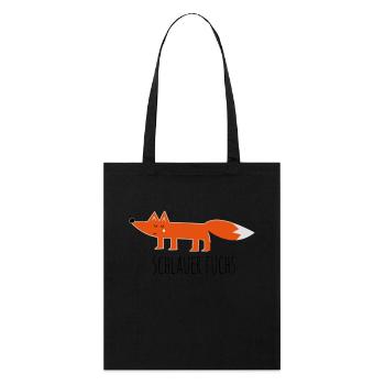 sly fox cunning fox comic funny sayings - Stanley/Stella Organic Tote Bag - black - Front