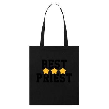 Priest Priester Prêtre Religion Cross Croix God - Stanley/Stella Organic Tote Bag - black - Front