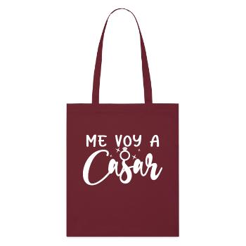 Me Voy A Casar I'm Getting Married Wedding Engaged - Stanley/Stella Organic Tote Bag - burgundy - Front