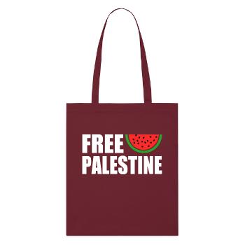 Free palestine - Tote bag bio Stanley/Stella - bordeaux - Devant