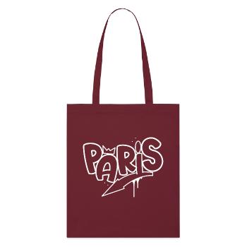 Paris Graffiti - Tote bag bio Stanley/Stella - bordeaux - Devant