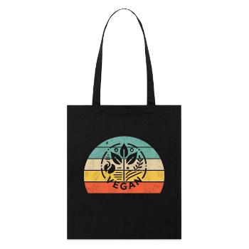 Design végétalien minimaliste et coloré - Tote bag bio Stanley/Stella - noir - Devant