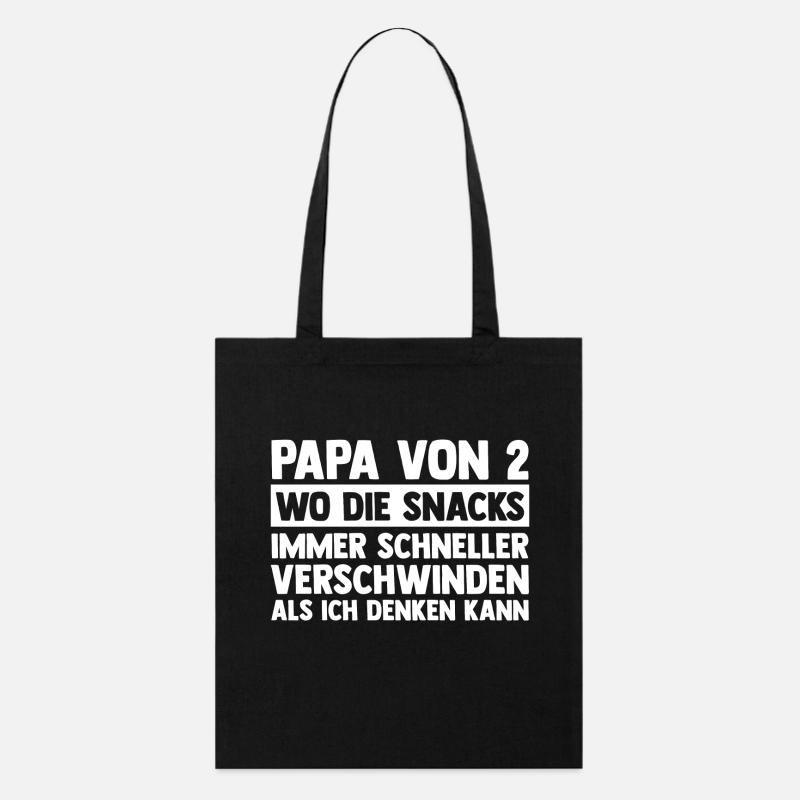 Père de 2 enfants - Tote bag bio Stanley/Stella - noir