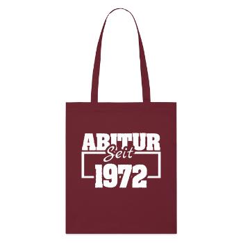 Graduating class of 1972 - Stanley/Stella Organic Tote Bag - burgundy - Front